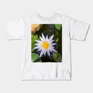 Purple-tinged water lily Kids T-Shirt